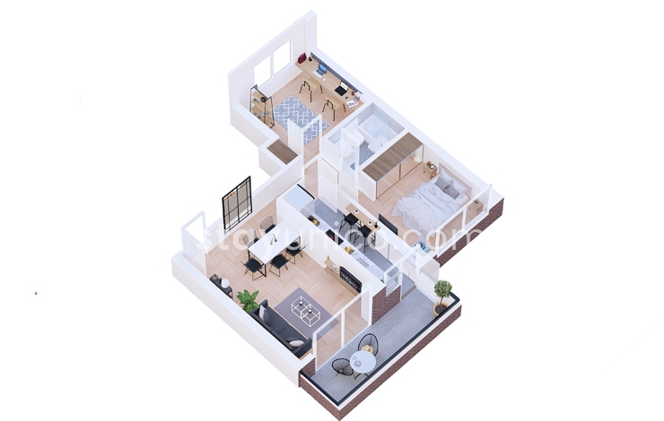 Apartment in Palermo Chico Floorplan