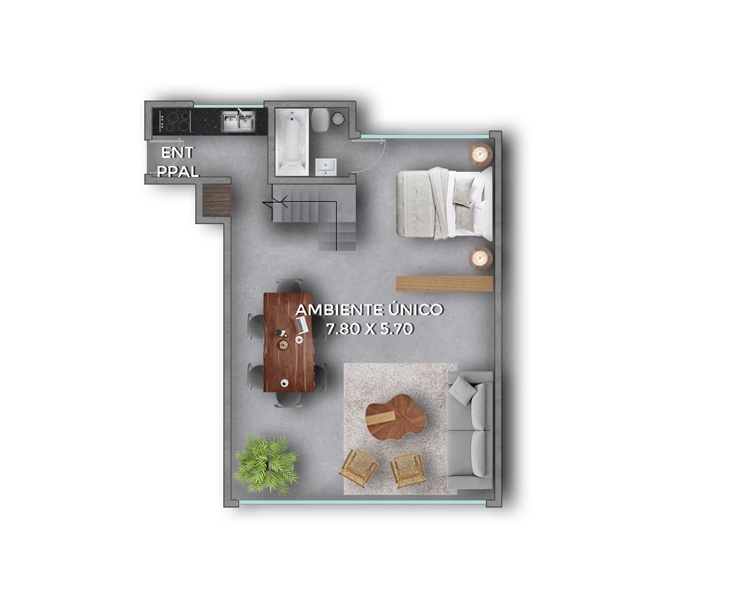 Apartment in Palermo Soho Floorplan