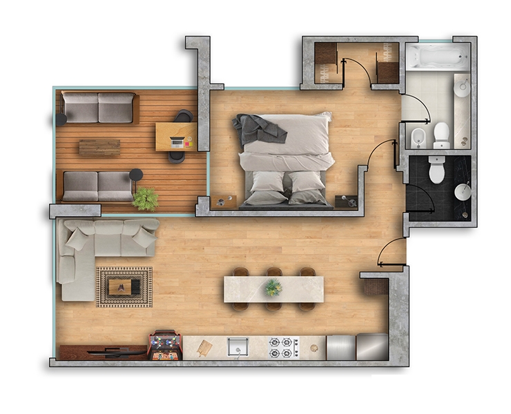 Apartment in Palermo Nuevo Floorplan