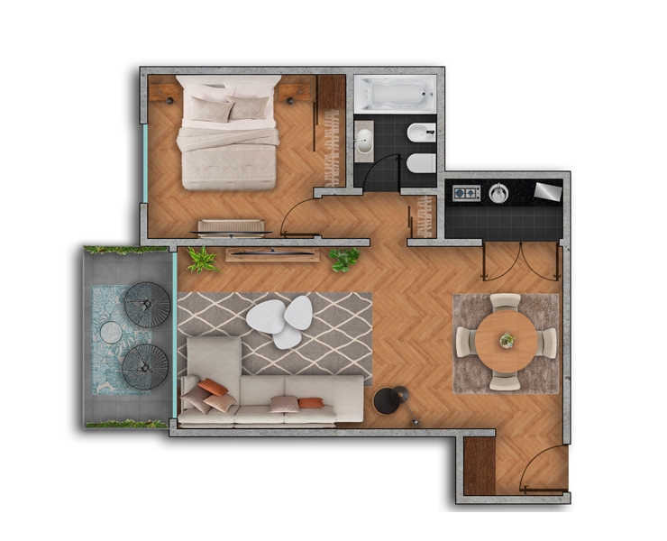 Apartment in Palermo Chico Floorplan