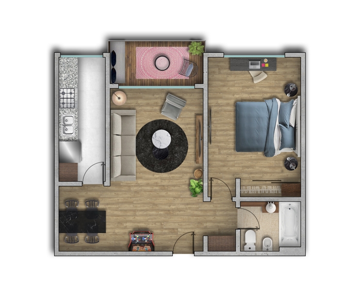 Apartment in Palermo Nuevo Floorplan