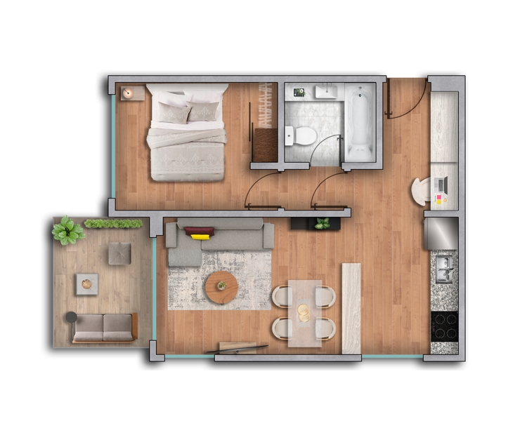 Apartment in Palermo Soho Floorplan