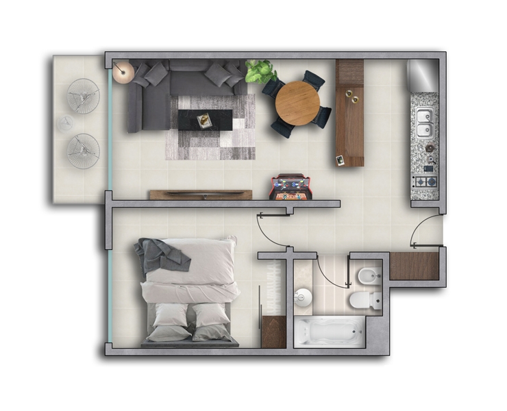 Apartment in Palermo Soho Floorplan