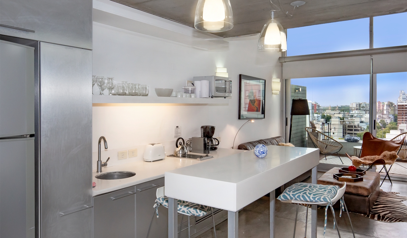 One Bedroom Stylish Duplex in Palermo Hollywood with Rooftop Pool